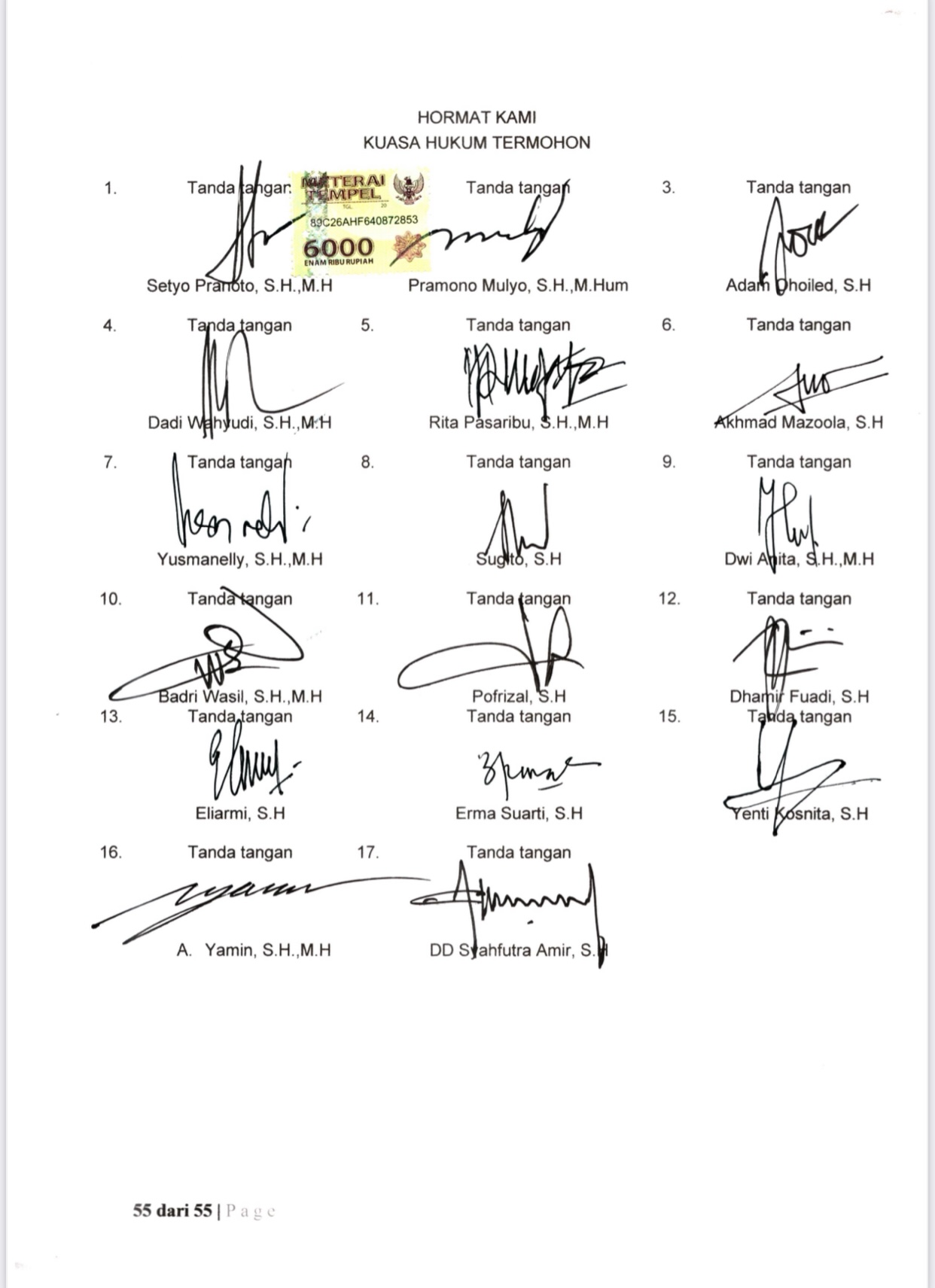 Kesimpulan Kuasa Hukum Termohon KPU Provinsi Bengkulu Atas Gugatan Pemohon Paslon Agusrin-Imron