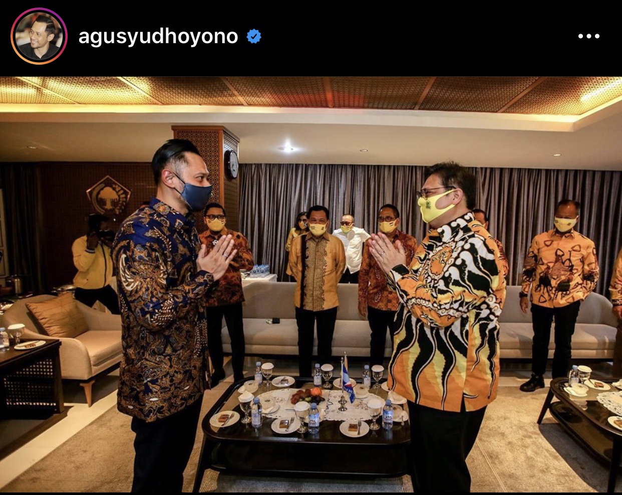 Agus Yudhoyono dan jajaran DPP Partai Demokrat bersilaturahmi politik ke Kantor DPP Partai Golkar