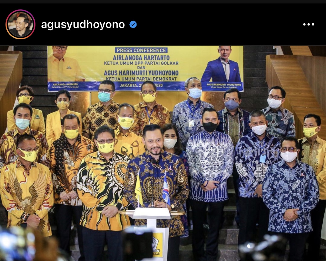 Agus Yudhoyono dan jajaran DPP Partai Demokrat bersilaturahmi politik ke Kantor DPP Partai Golkar