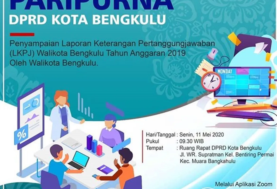 Pelaksanaan Rapat Paripurna DPRD Kota Bengkulu dengan menggunakan Teknologi Informasi