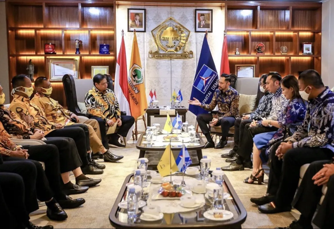 Agus Yudhoyono dan Jajaran DPP Partai Demokrat Bersilaturahmi Polilik ke Kantor DPP Partai Golkar