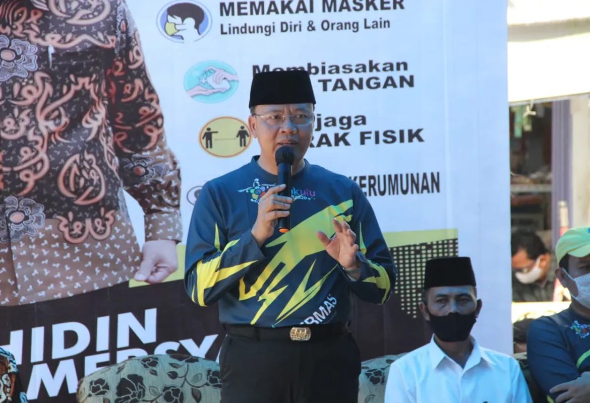 Rohidin Mersyah Sosialisasikan Disiplin Protokol Kesehatan, Upaya Memutus Penyebaran Covid-19.