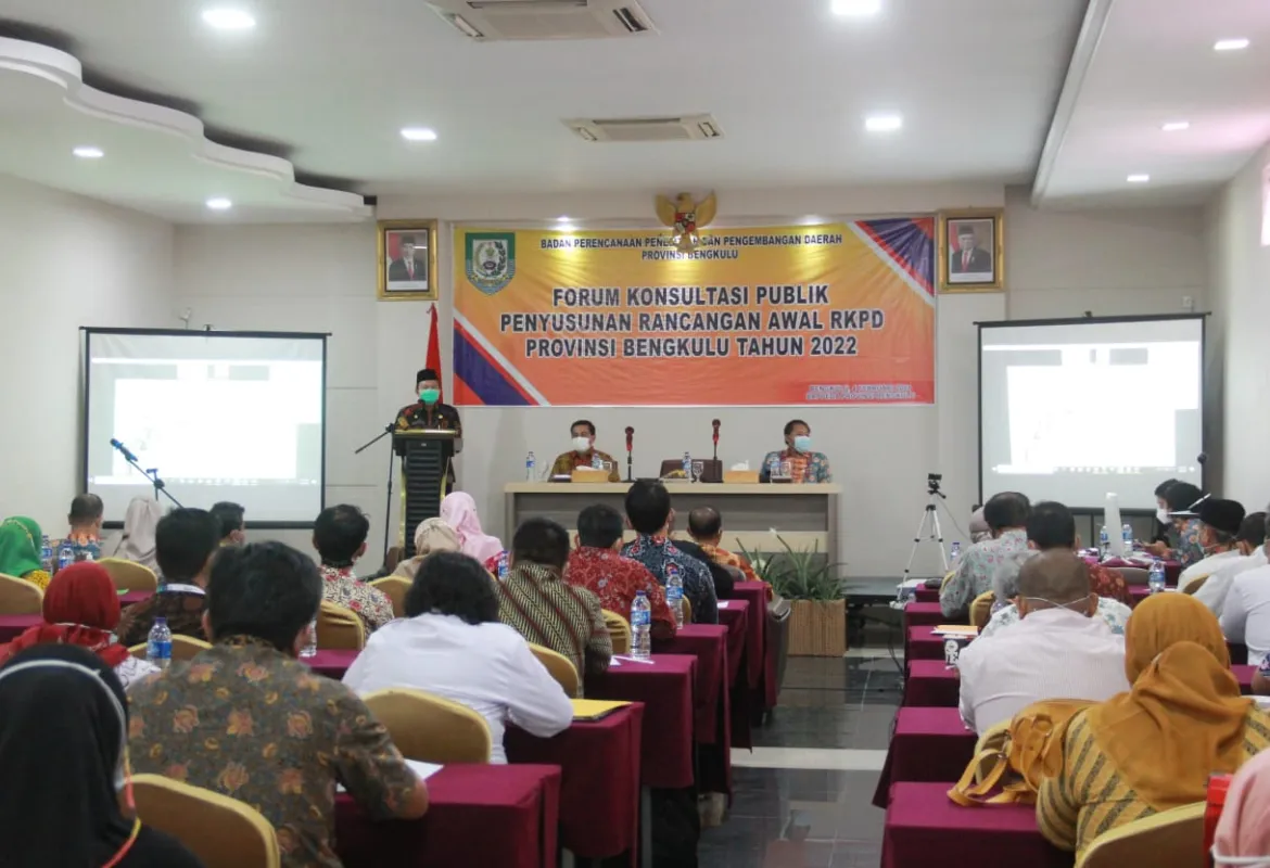 Sekretaris Daerah Provinsi Bengkulu Buka Forum Konsultasi Publik Penyusunan RKPD Provinsi Bengkulu Tahun 2022