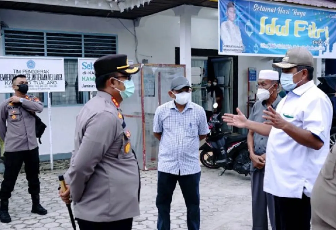Bupati Siak Alfedri Lakukan Sosialisasi Penegakan Disiplin Protokol Kesehatan di Kecamatan Tualang