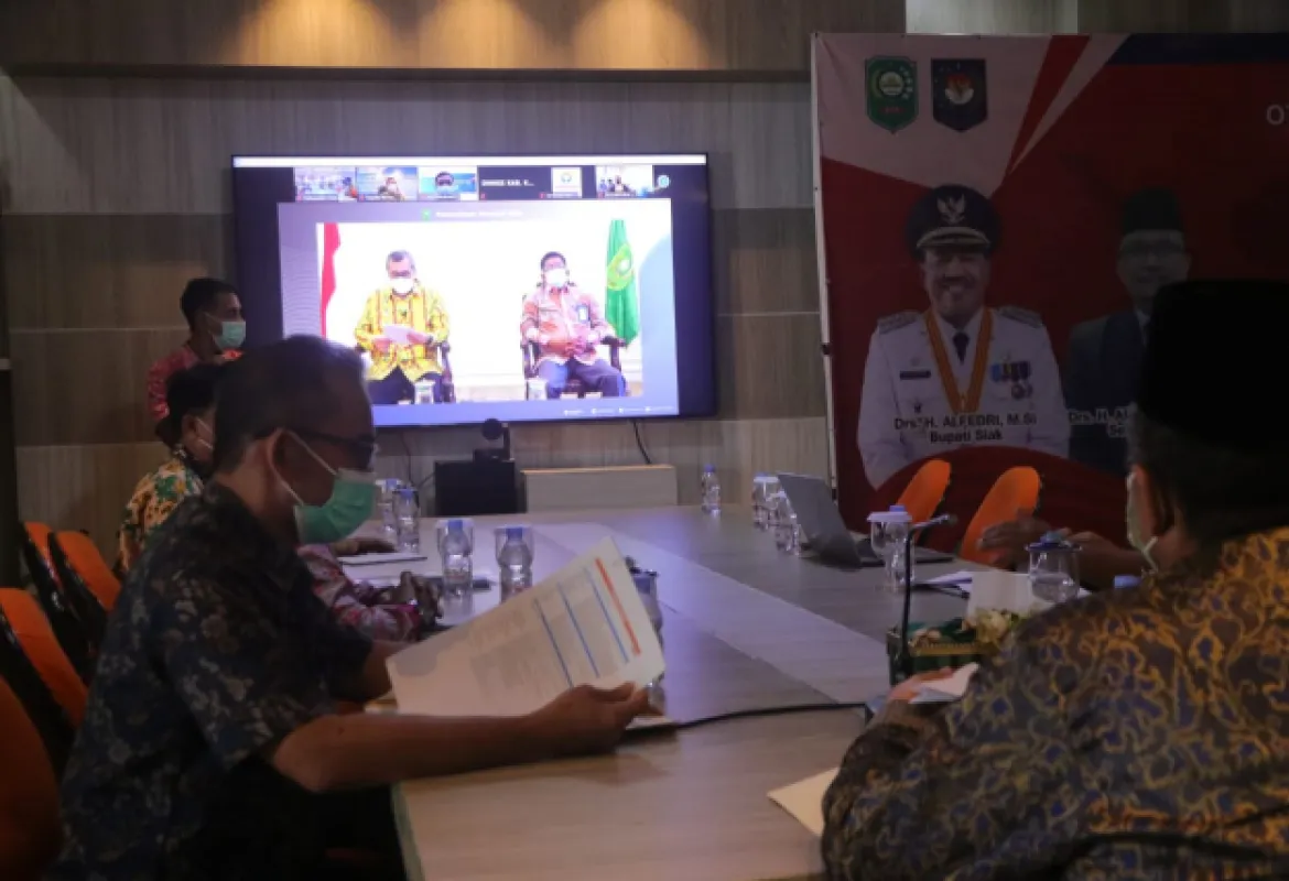 Bupati Siak Alfedri Ikuti Workshop Penilaian Kepatuhan Yang Dilaksanakan Oleh Ombudsman RI