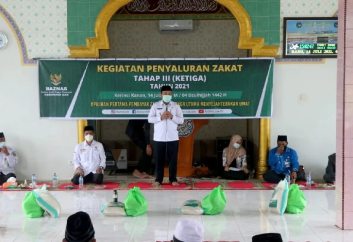 Wabup Husni Merza Hadiri Acara Pendistrbusian Zakat Tahap III di Kampung Buatan Baru Kerinci Kanan