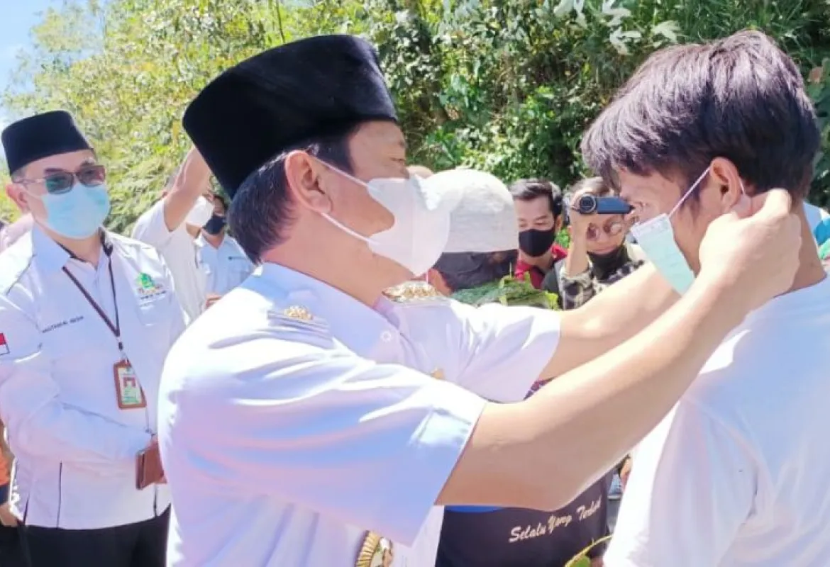 Bupati Lebong Kopli Ansori Pantau Posko Perbatasan
