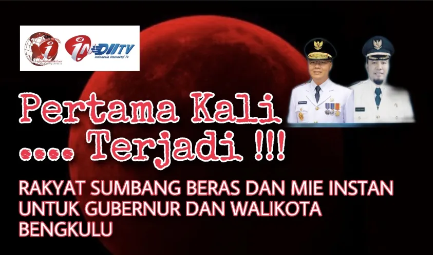Rakyat sumbang beras kepada Gubernur dan Walikota Bengkulu