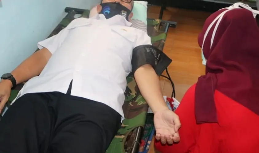 Donor darah di Dinas Kominfo Kabupaten Seluma