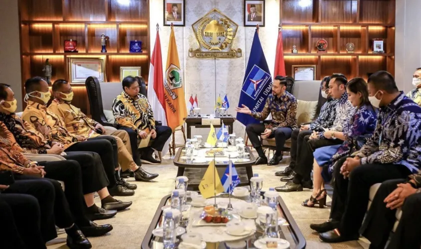 Agus Yudhoyono dan Jajaran DPP Partai Demokrat Bersilaturahmi Polilik ke Kantor DPP Partai Golkar