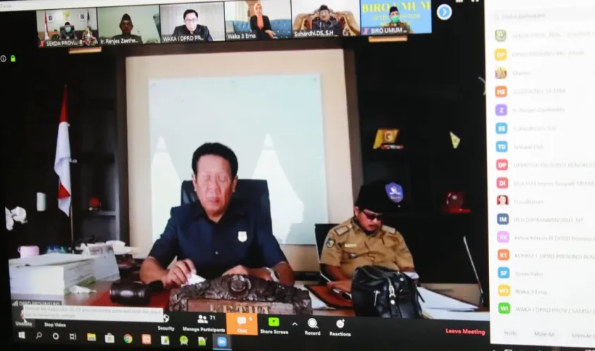 DPRD Provinsi Bengkulu Gelar Paripurna