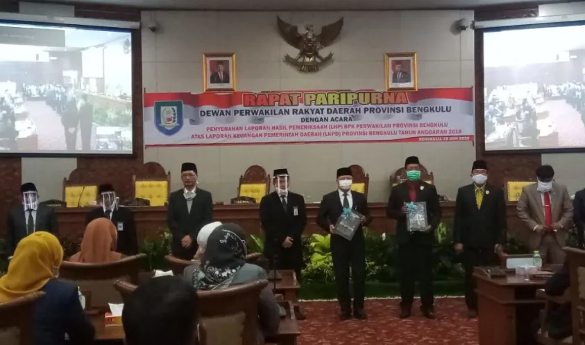 DPRD Provinsi Bengkulu Gelar Rapat Paripurna, Agenda Penyerahan LPH BPK RI