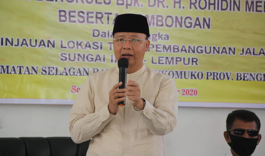 Gubernur Bengkulu Tinjau TMMD Pembangunan Jalan Sungai Ipuh - Lembar