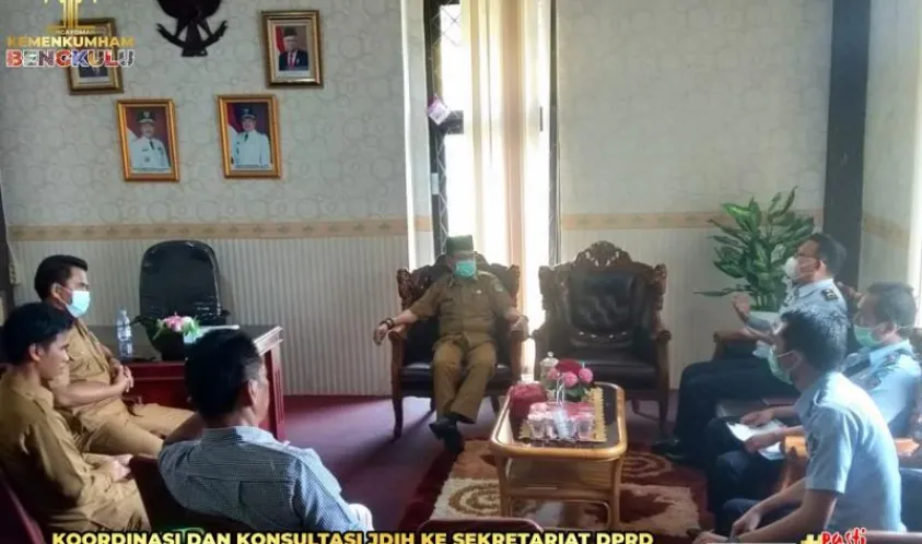 Kanwil Kemenkumham Lakukan Koordinasi dan Konsultasi JDIH Ke Sekretariat DPRD Bengkulu Tengah