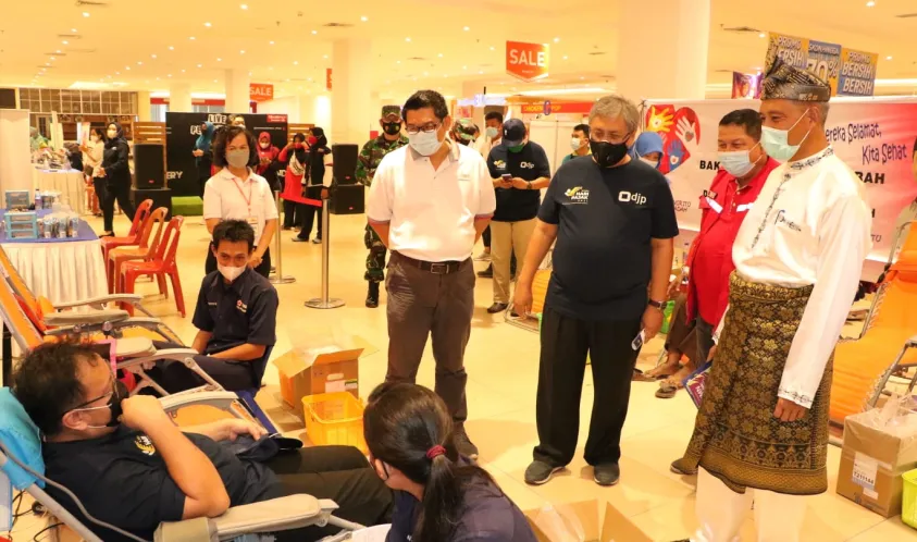 Wakil Walikota Pekanbaru Apresiasi Donor Darah DJP Riau dan Relawan Covid