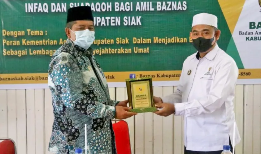 Bupati Siak Alfedri Buka Kegiatan Monitoring dan Pelatihan Pengelolaan Zakat, Infaq dan Shadaqoh bagi Amil Baznas